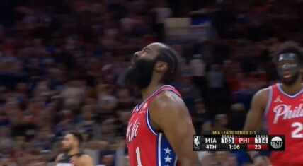 James Harden hits clutch 3 to win the game vs Heat