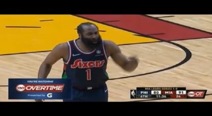 James Harden is furious at Matisse Thybulle for 24 second violation
