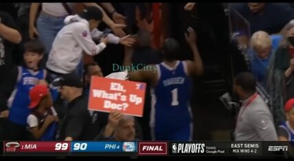 James Harden walks off without acknowledging Miami Heat or Joel Embiid
