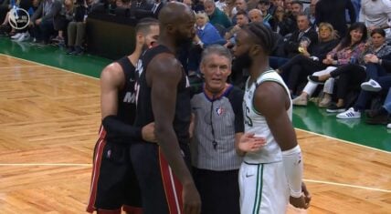 Jaylen Brown and Dewayne Dedmon almost get into fight