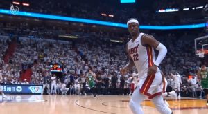 Jimmy Butler tells Jayson Tatum F you after blocking him