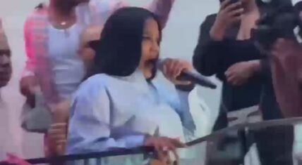 Joseline Hernandez exposes chest during performance