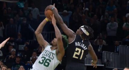 Jrue Holiday blocks and steals ball from Marcus Smart to give Bucks win