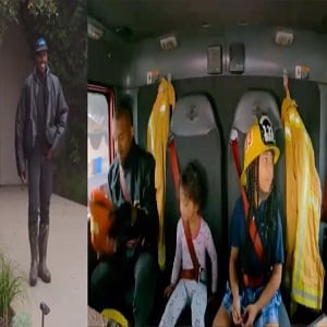 Kanye West took his children to school in a firetruck on The Kardashians