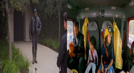 Kanye West took his children to school in a firetruck on The Kardashians