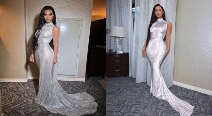 Kim Kardashian shows off slim figure at Correspondents' DinnerĀ