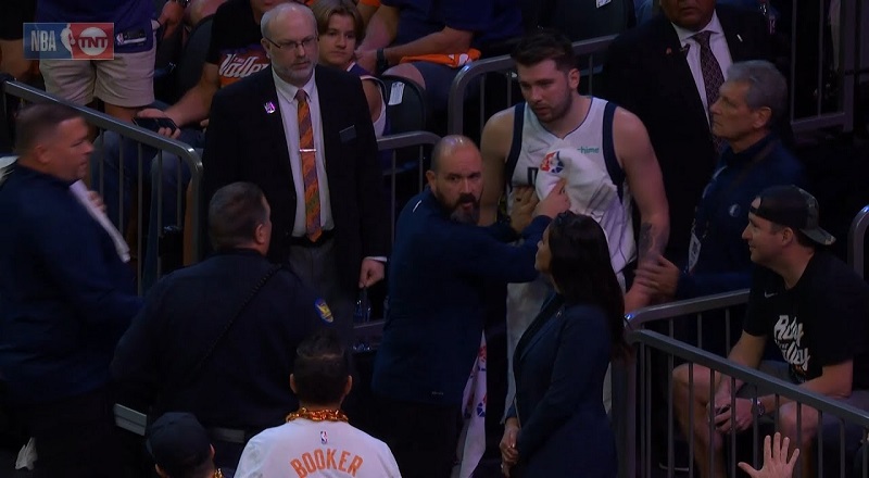 Luka Doncic argued with Suns fan and had to be restrained