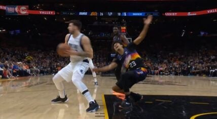 Luka Doncic fakes out Cam Johnson and breaks his ankles