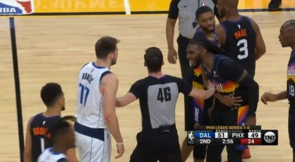 Luka Doncic fights Jae Crowder after he elbows him in the back