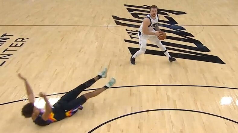 Luka Doncic sends Cam Johnson flying with nasty crossover