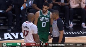 PJ Tucker elbowed Jayson Tatum in the stomach in Game 1