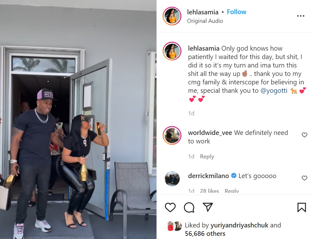 Yo Gotti signs Lehla Samia to CMG and gifts Lamborghini truck