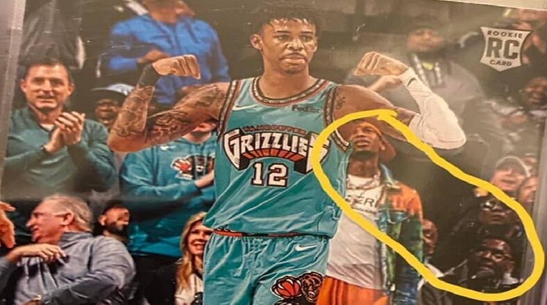 Young Dolph and Key Glock are on Ja Morant's rookie trading card
