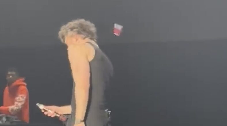 Fan throws shoe at Jack Harlow during concert