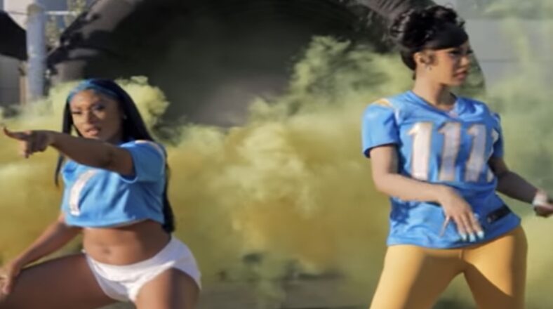 Cardi B and Megan Thee Stallion work out with LA Chargers