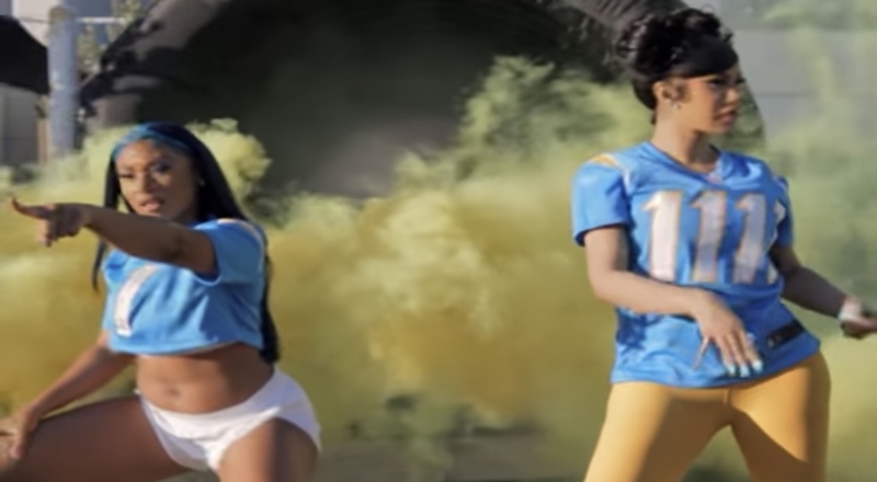 Cardi B and Megan Thee Stallion work out with LA Chargers 