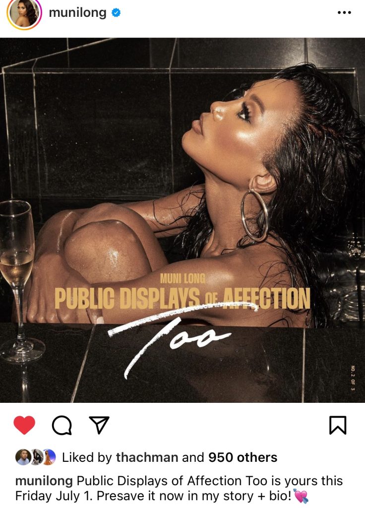 Muni Long announces “Public Displays Of Affection Too” EP