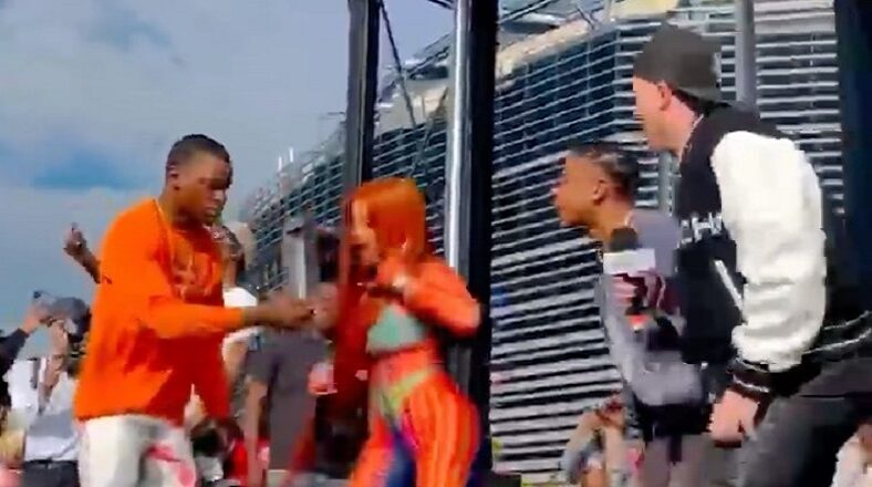Cardi B performs her verse on Kay Flock's Shake It at Summer Jam