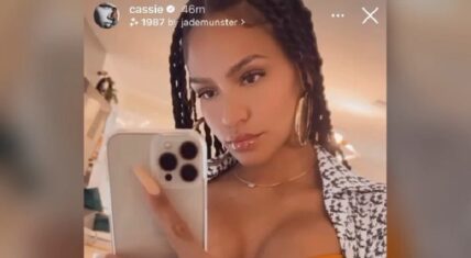 Cassie posts on her IG Story after Diddy's BET Awards shout out