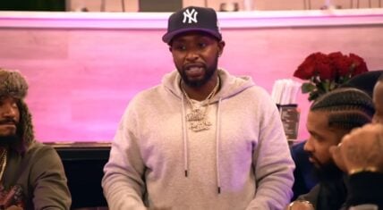 Ceaser from Black Ink Crew is seen hitting his dog with a metal chair