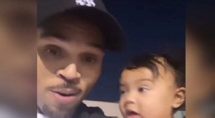 Chris Brown shares video of himself with newborn daughter