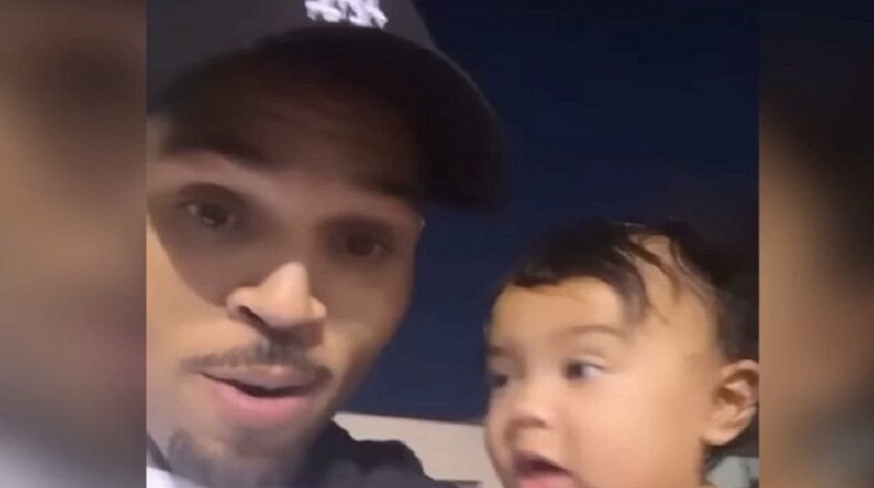 Chris Brown shares video of himself with newborn daughter