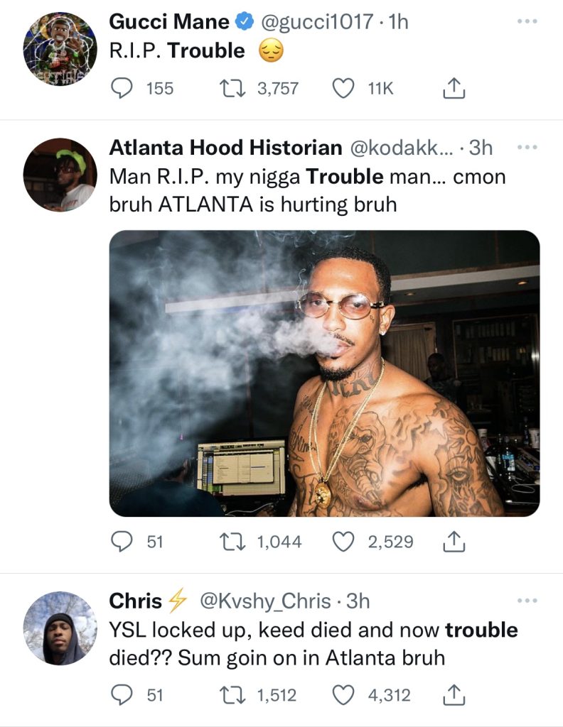 Atlanta rapper Trouble passes away at 34