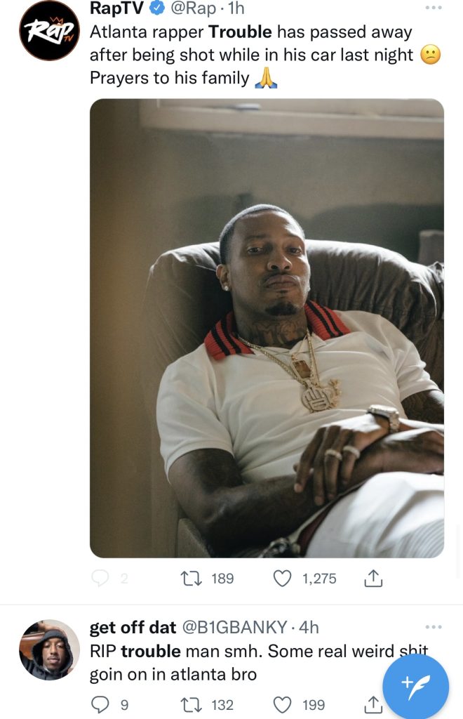 Atlanta rapper Trouble passes away at 34
