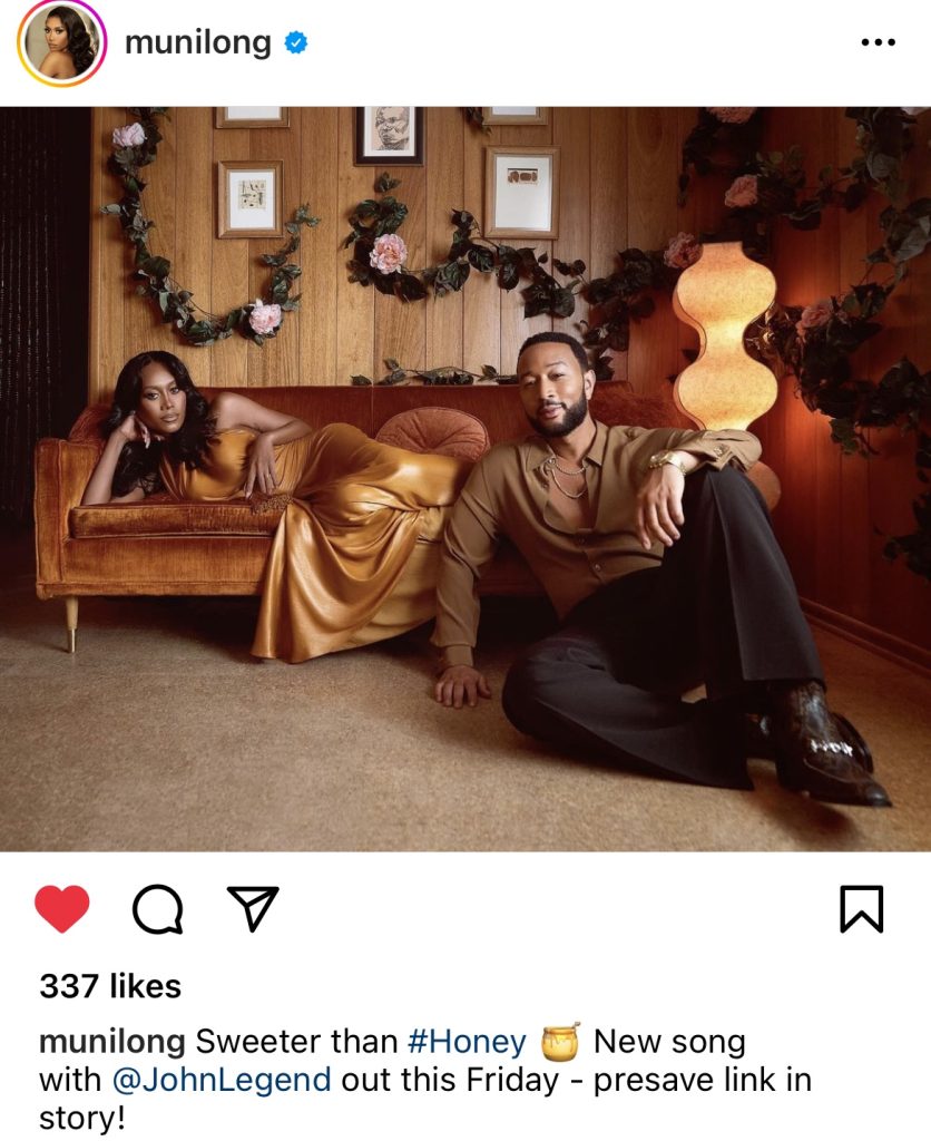 Muni Long announces new "Honey" single with John Legend 