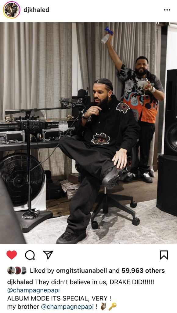 DJ Khaled announces new music with Drake and upcoming album