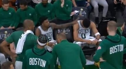 Jayson Tatum gets emotional after Marcus Smart slaps him
