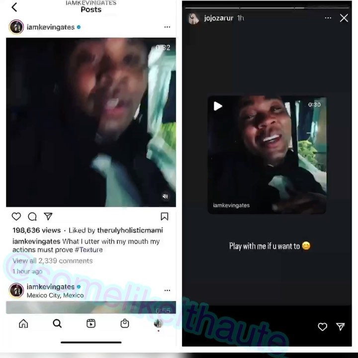 Jojo Zarur spotted out with Kevin Gates and posts him on her IG Story