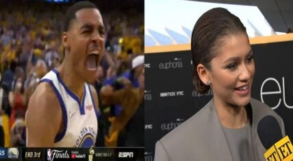 Jordan Poole hit buzzer beater because Zendaya was there says Twitter