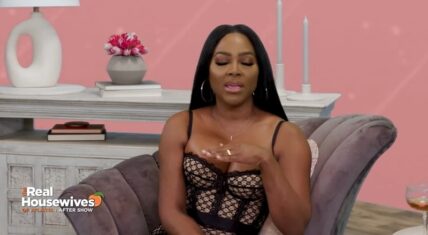 Kenya Moore accuses Kandi of making her look bad around married men