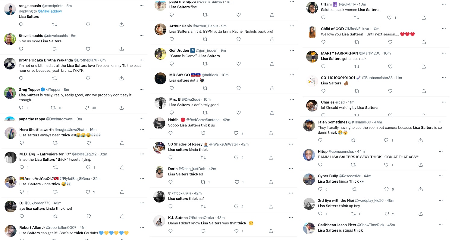 Lisa Salters trends on Twitter as fans notice how thick she is
