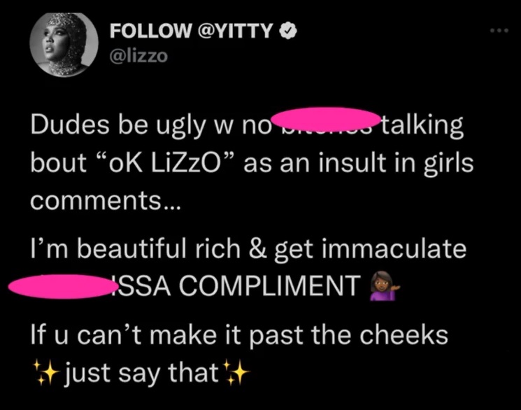 Lizzo blasts men who use her name to insult women on Instagram