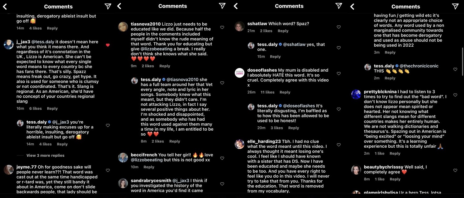 Lizzo used the word spaz and is accused of using an ableist slur