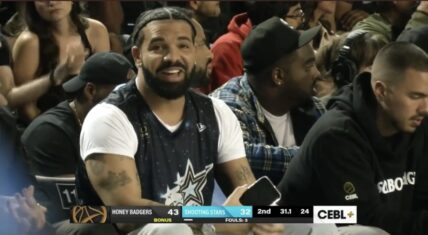 Drake watches J. Cole play in game for Canadian Basketball League 
