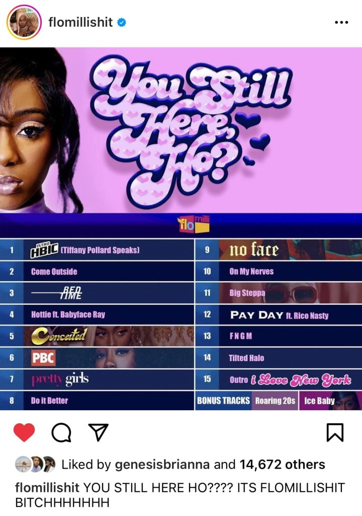 Flo Milli reveals “You Still Here, Ho?” tracklist 