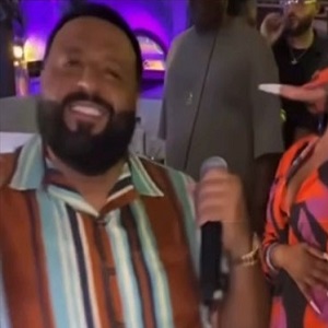 DJ Khaled dances with JT to City Girls' Good Love with Usher