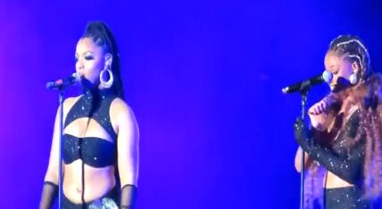 Halle Bailey's hair got tangled in microphone while she was performing