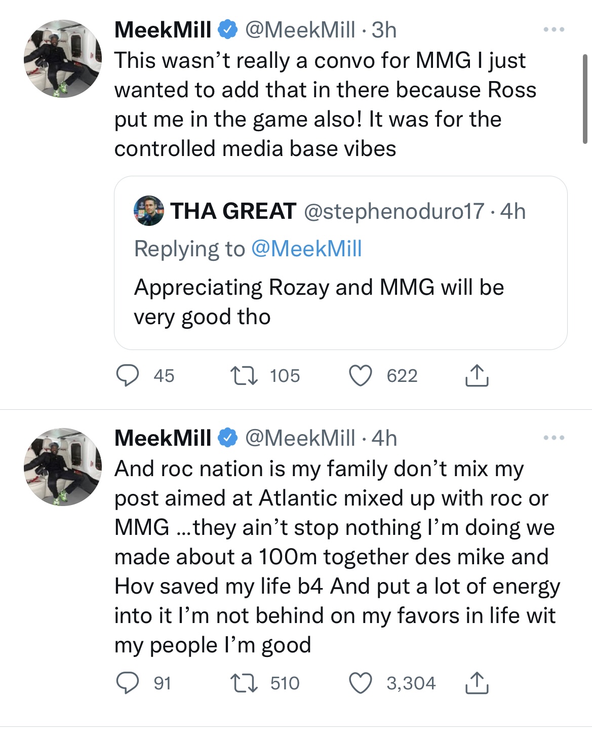 Meek Mill address split from Roc Nation management