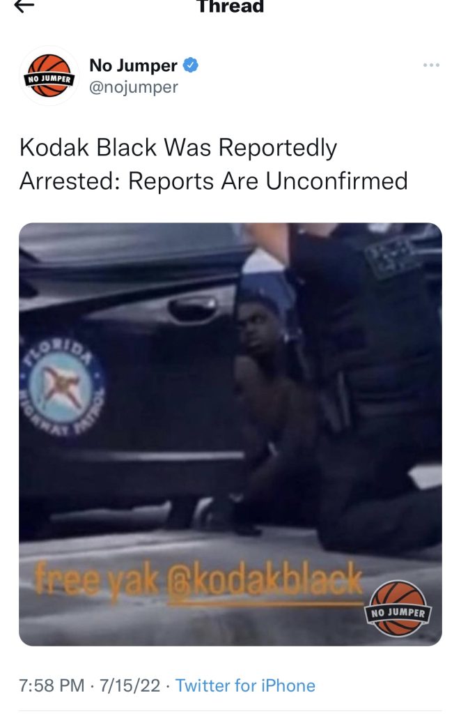 Kodak Black allegedly arrested for drug possession in Florida 