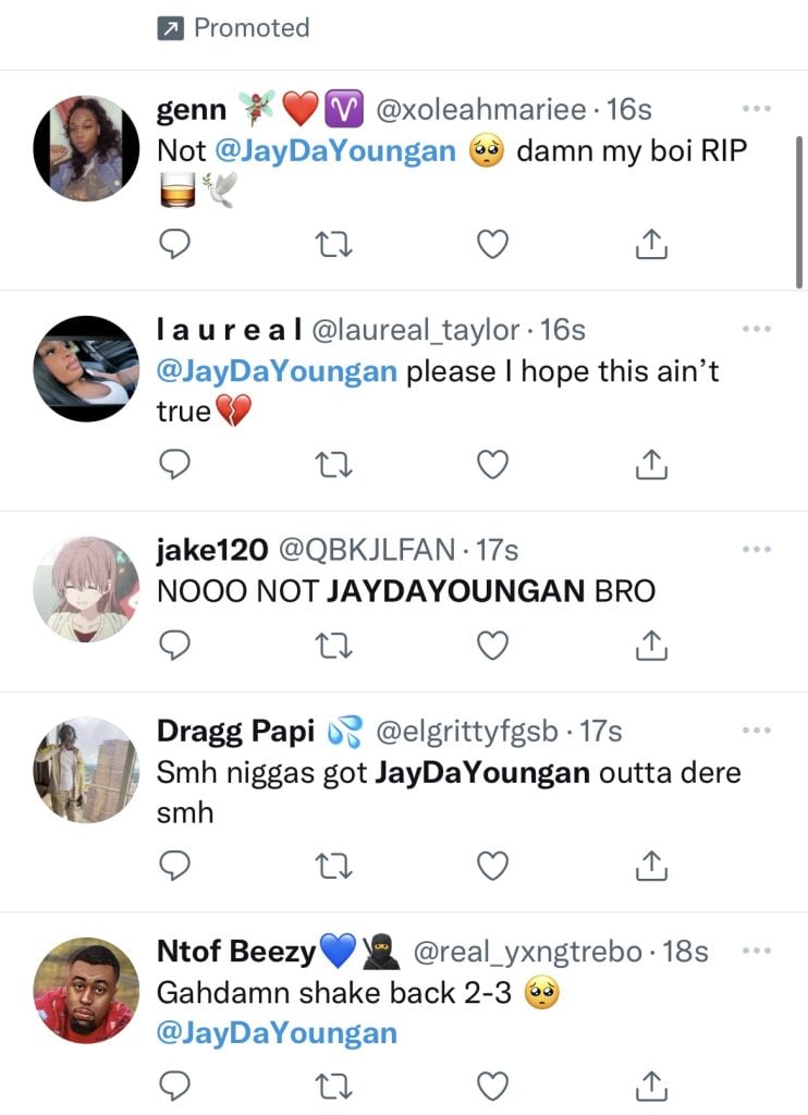 JayDaYoungan reportedly shot and killed in Louisiana 