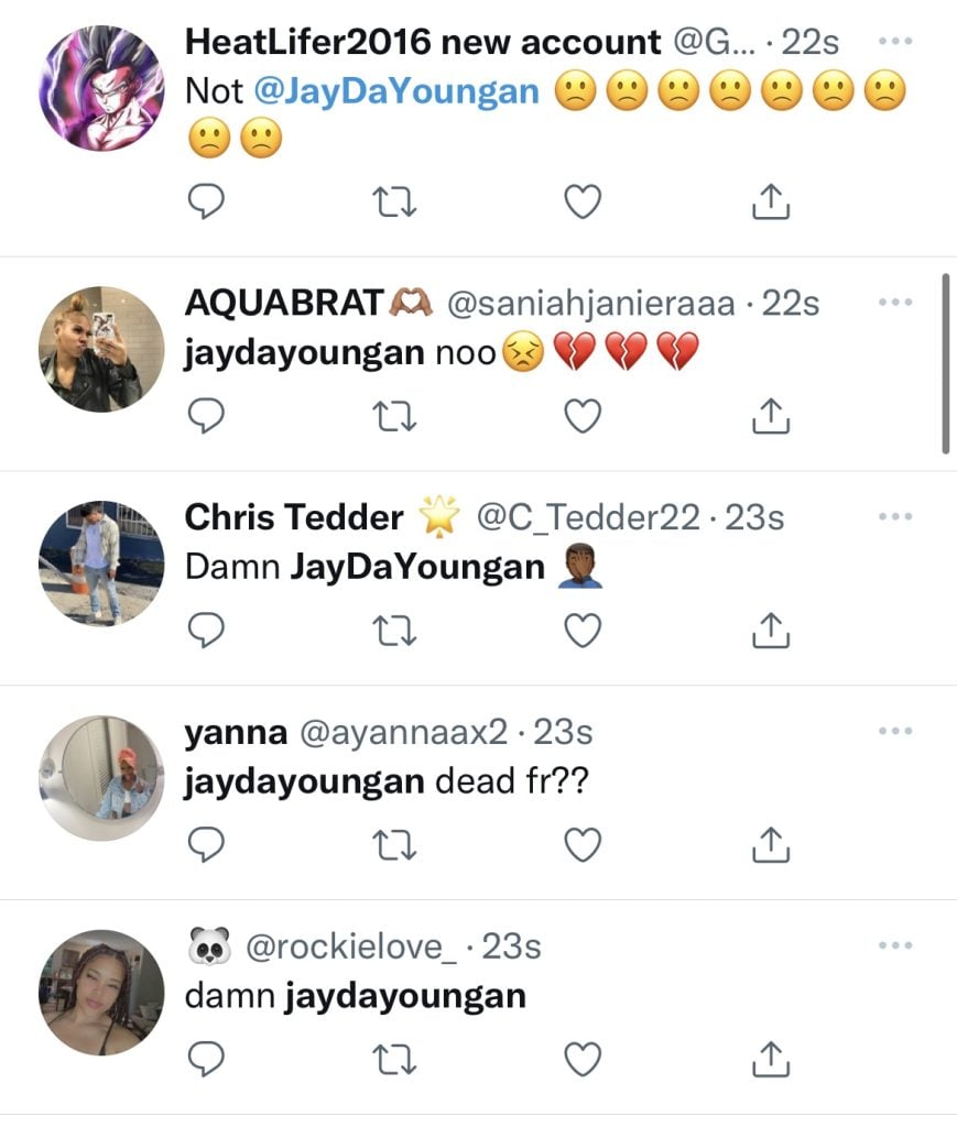 JayDaYoungan reportedly shot and killed in Louisiana 