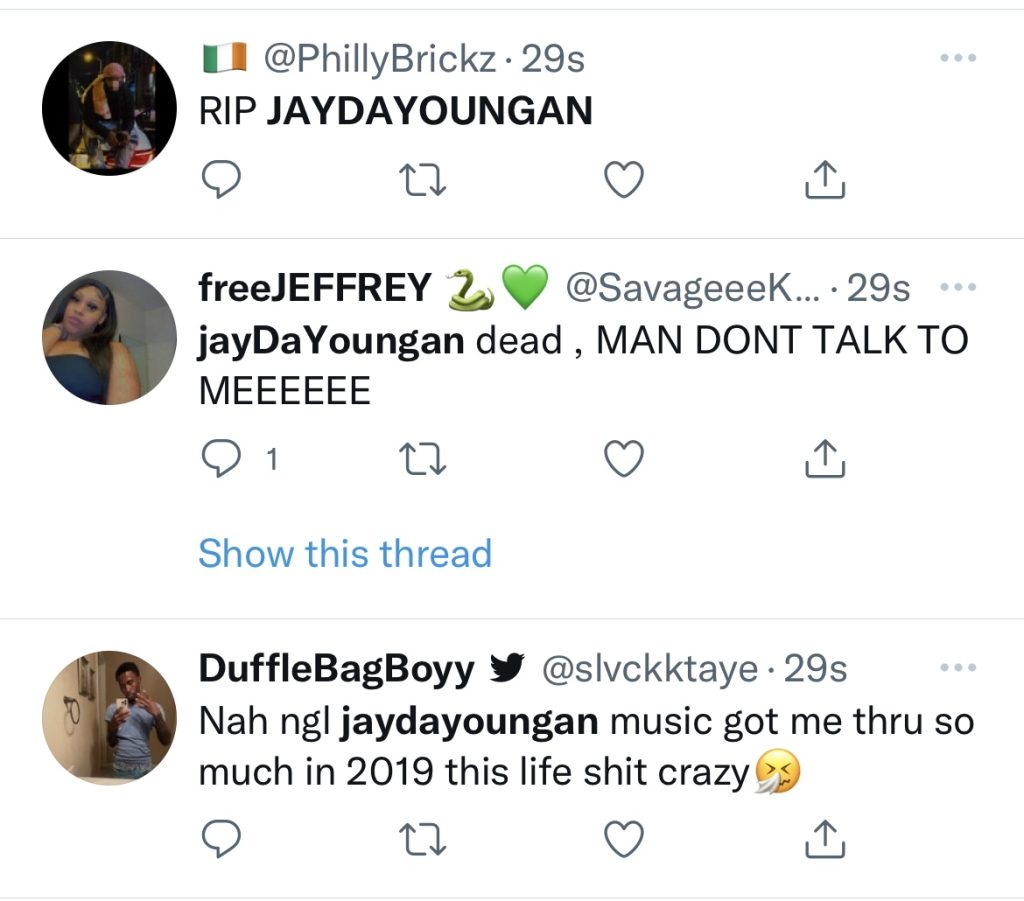 JayDaYoungan reportedly shot and killed in Louisiana 