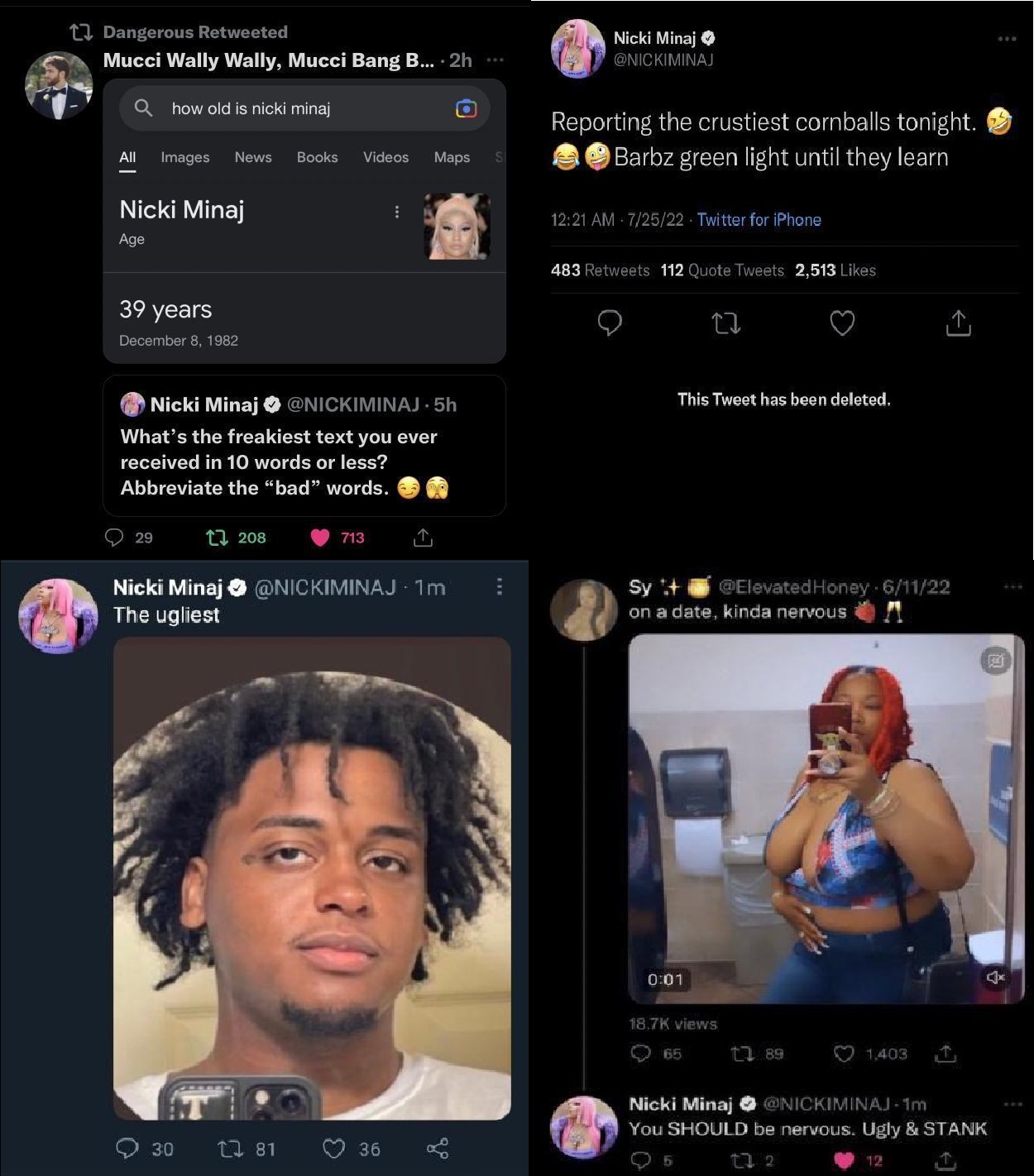Nicki Minaj drags fans on Twitter, who called her age out