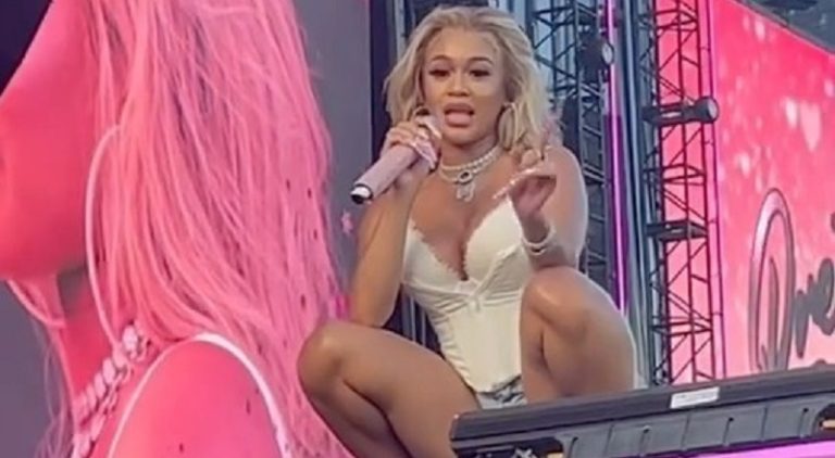 Saweetie stops Rolling Loud performance to flirt with guy in crowd