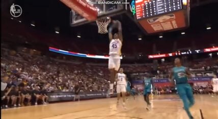 Shareef O'Neal power slams a dunk off a Scotty Pippen Jr assist