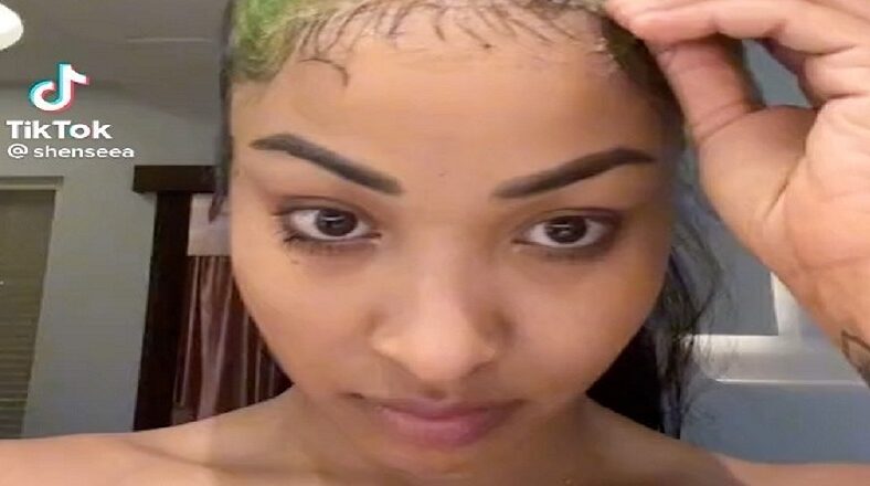 Shenseea shares video of her taking her wig off